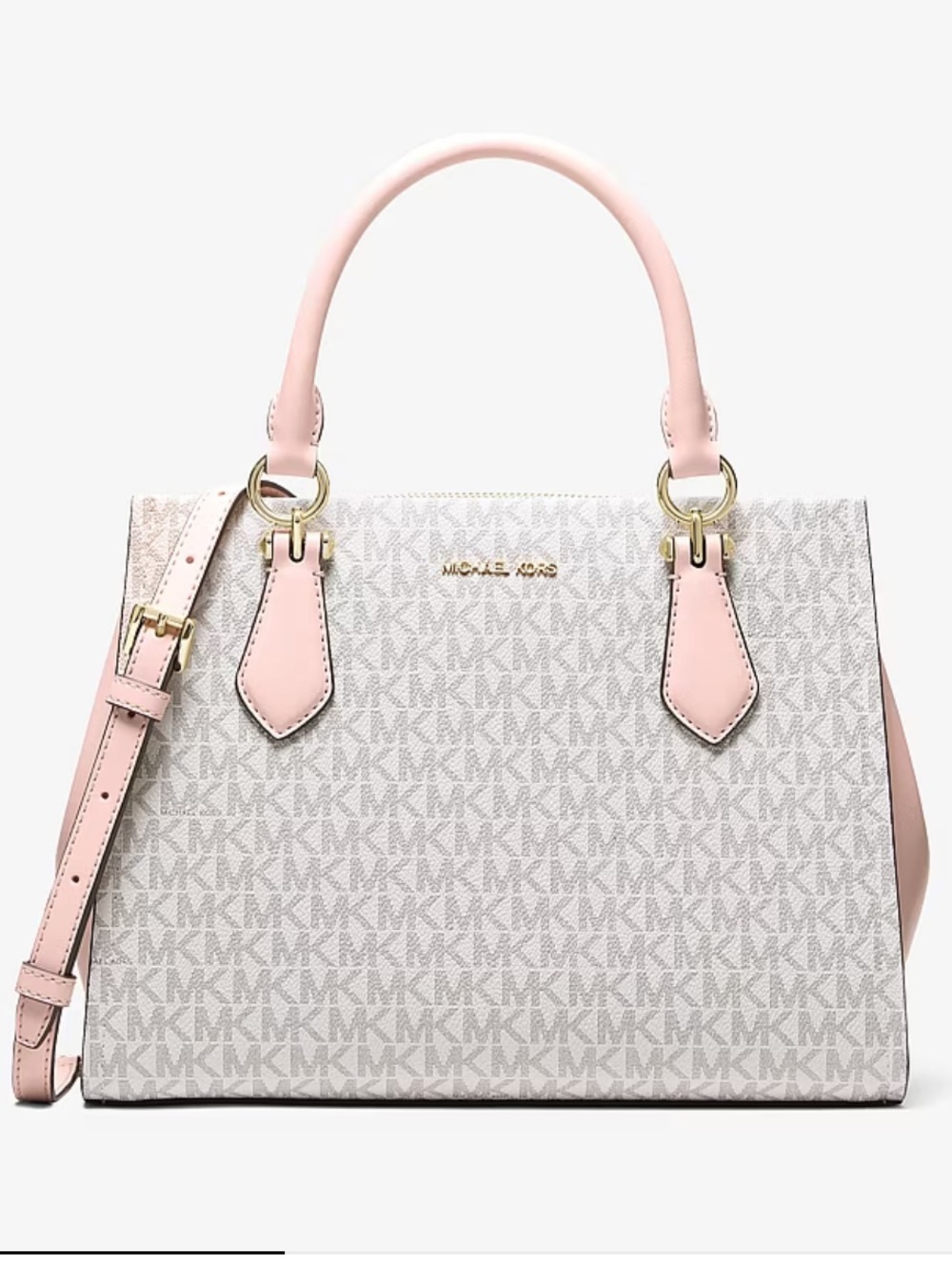 Michael Kors Marilyn Medium Signature Logo Convertible Satchel Crossbody Bag NWT - Picture 12 of 16